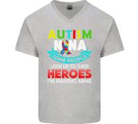 Autismo Nana Nonni Autistico ASD Maglietta In Cotone A V