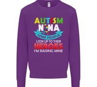 Autismo Nana Nonni Autistico ASD Uomo Felpa Maglione