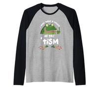 Autismo Neurodiversità Rana Potrei avere un tocco di tismo Maglia con Maniche Raglan
