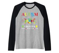Autismo Nonno Consapevolezza Mese Giorno Accetta Capire Amore Maglia con Maniche Raglan