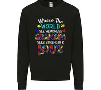 Autismo Nonno Vede Amore Forza Autistico Uomo Felpa Maglione