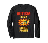 Autismo Orgoglio Neurodivergente Spettro di Forza Identità Maglia a Manica