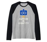 Autismo Orgoglio Neurodivergente Spettro di Forza Identità Maglia con Maniche Raglan