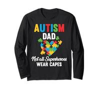 Autismo papà Non Tutti i Supereroi Indossano Mantelle Maglia a Manica