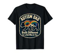 Autismo papà Orso Neurodiversità Costruito Diverso Maglietta