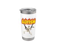 Autismo Scheletro Meme Autismo Scheletro Bicchiere termico in acciaio inox doppia parete