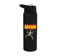 Autismo Scheletro Meme Autismo Scheletro Stainless Steel Insulated Water Bottle