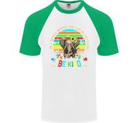 Autismo Sii Gentile Elefante Autistico Maglietta S/S Da Baseball Per Uomini