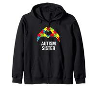 Autismo Sorella Va Bene Essere Diverso Mese di consapevolezza sullautismo Felpa con Cappuccio