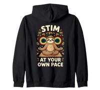 Autismo Stim At Your Own Pace ADHD Consapevolezza Uomini Donne Bambini Felpa con Cappuccio
