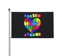 Autismo Strong Flag 3x5 Ft Double Side Outdoor Farmhouse Yard Sign Bandiera decorativa da giardino con occhielli in ottone