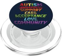 Autismo Supporto Assistenza Accettazione Amore Consapevolezza della comunità PopSockets PopGrip per MagSafe
