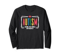 Autismo vedere il mondo in modo diverso consapevolezza dell'autismo Maglia a Manica