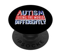 Autismo vedere il mondo in modo diverso - consapevolezza dell'autismo PopSockets PopGrip Adesivo