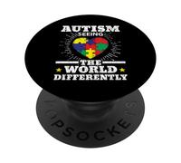 Autismo vedere il mondo in modo diverso consapevolezza dell'autismo PopSockets PopGrip Adesivo