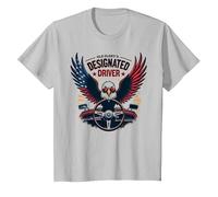 Autista designato di Old Glory Maglietta, Bambini, Argento, 10 Anni