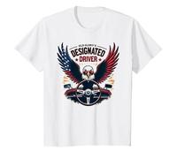 Autista designato di Old Glory Maglietta, Bambini, Bianco, 4 Anni