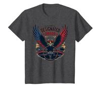 Autista designato di Old Glory Maglietta, Bambini, Grigio Scuro, 2 Anni