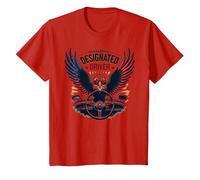 Autista designato di Old Glory Maglietta, Bambini, Rosso, 10 Anni