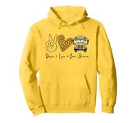 Autista di Autobus di Pace Amore Divertente scuolabus Driver Uomini Donne Bambini Felpa con Cappuccio
