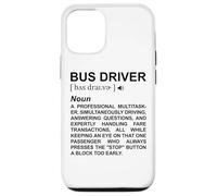 Autista di autobus Dizionario Trasporto scolastico Custodia per iPhone 12/12 Pro