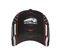 Autista di Autobus per Il Trasporto Pubblico, Idea Regalo Unica, Bandiera Americana Rossa Unisex Cappellini da Sole Leggera Tappo Sportivo Casual Cappellino da Baseballberretto per Estivo Golf