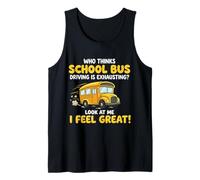 Autista Scuolabus Divertente Mi Sento Grande Bus Giallo Canotta