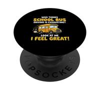 Autista Scuolabus Divertente Mi Sento Grande Bus Giallo PopSockets PopGrip Adesivo
