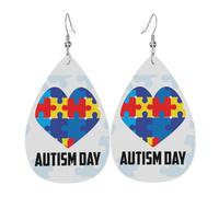 Autistic Autism Awareness Day Month 2023 Orecchini Stampato Orecchini In Pelle Divertenti Orecchino In Pelle Per Feste Carnevale Tutti I Giorni