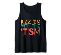 Autistic Funny Rizz Em with The Tism Retro Autism Canotta