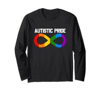Autistic Pride Rainbow-Colored Infinity Symbol Maglia a Manica