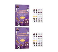 Autmor Patch per Halloween Acne Patch per il viso, disponibile in 100 conti o più ore, toppa ideale per brufoli, anti-brufoli e acne, con adesivi a tema natalizio come Ghost (288 pezzi)