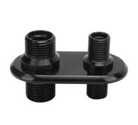Auto 2 - Connettore a parete per impianto di climatizzazione, porta universale nel muro antifiamma del condizionatore per Hot Rod GM e, raccordo in alluminio tornito per tubo (Nera)