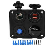 Auto a 4 fori USB con Porta di controllo intelligente Progettazione compatibile con 12 motociclette 24 V per motociclette di barche per falciatrici prato