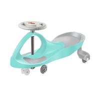 Auto a dondolo, Giocattolo da giro in auto Wiggle for bambini dai 3 anni in su, con ruota colorata che emette luce for giochi all'interno e all'esterno, carta altalena(Sky Blue,Flashing wheel)