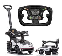 Auto a spinta da 1 anno con maniglione, auto per bambini, auto a spinta Essenza SCV12, Aauto Kinder (Bianco)