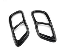 Auto Accessori 2pcs Auto Silenziatore Tubo Scarico Coda Della Copertura Trim Esterno In Alluminio Nero Per BMW Per X5 G05 X6 G06 X7 G07 2019 2020 2021 Coda Gola(Nero)