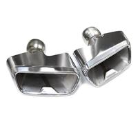 Auto Accessori Auto Punta Di Scarico Per BMW Per G30 G31 530i 540i 2018 2019 2020 Di Scarico In Acciaio Inox Look Punta Del Silenziatore Tubo Di Scarico Coda Gola(Argento)