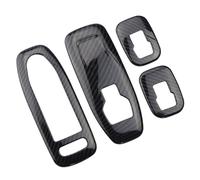 Auto Accessori Interni Per Peugeot 2008 208 2014-2019 ABS Finestra Ascensore Interruttore Pulsante Decorazione Adesivo Accessori Finestre Sollevatore Pannello Copertura Trim Interni Auto(Carbon fiber)