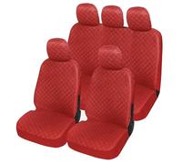 Auto Accessori Lupex A21 Coprisedili auto universali, anteriori e posteriori (Set Completo, Rosso)
