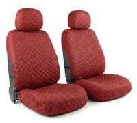 Auto Accessori Lupex - A22 Coprisedili Universali Auto in Tessuto Poliestere Trapuntato, Coppia Anteriore, Set 2 pezzi colore Rosso