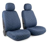 Auto Accessori Lupex - A22 Coprisedili Universali Auto in Tessuto Poliestere Trapuntato, Coppia Anteriore, Set 2 pezzi colore Blu Scuro