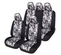 Auto Accessori Lupex A23 Coprisedili auto universali, anteriori e posteriori (Set Completo Bicolore, Mimetico Grigio)