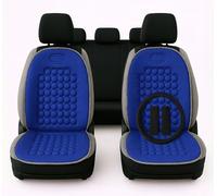 Auto Accessori Lupex Coppia di schienali universali, coprisedili anteriori, kit 2 pezzi con 92 sfere massaggianti per sedili auto furgone autobus camion sedia ufficio (Royal + Coprivolante e cinture)