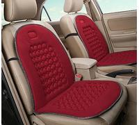 Auto Accessori Lupex - Coppia di schienali universali, kit da 2 pezzi, colore Rosso, coprisedili anteriori, per sedili auto, furgone e sedia ufficio, poliestere, con 92 sfere massaggianti