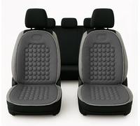 Auto Accessori Lupex Coppia di schienali universali, Materiale poliestere,Set coprisedili anteriori, 2 pezzi con 92 sfere massaggianti, per sedili auto furgone autobus camion sedia ufficio (Grigio)