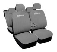 Auto Accessori Lupex Copri-sedili Auto Compatibili Idea | Made In Italy | Set Coprisedili Anteriori e Posteriori | Logo Ricamato | Airbag Compatibile | Interni (Grigio Chiaro)