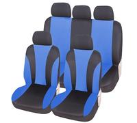Auto Accessori Lupex - Copri sedili Auto Universali LS06 | Colore Blu | Set Anteriori e Posteriori | Poliestere | No Suv