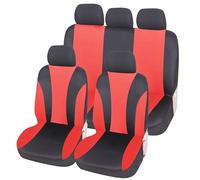 Auto Accessori Lupex - Copri sedili Auto Universali LS06 | Colore Rosso | Set Anteriori e Posteriori | Poliestere | No Suv