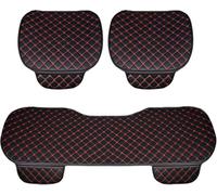 Auto Accessori Lupex Coprisedile Seduta 3 pezzi Universale Auto | Protezione Sedile 2 Anteriore e 1 Posteriore | Protector Comfort Automotive Cuscino Interni (PVC - Nero Rosso - 3pz)